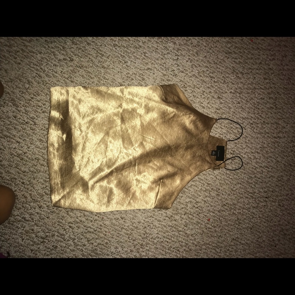 Lumiére gold metallic top